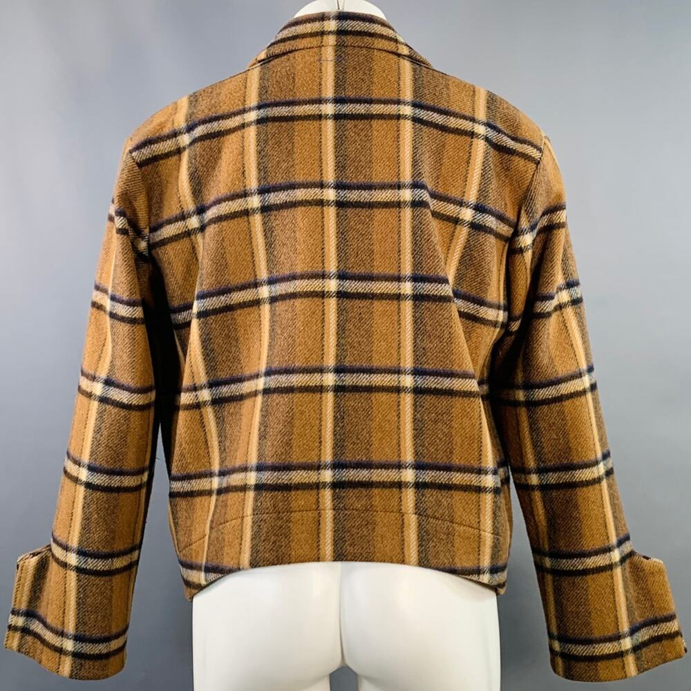 ADER ERROR Size M Brown Plaid Wool Blend One Pock… - image 4